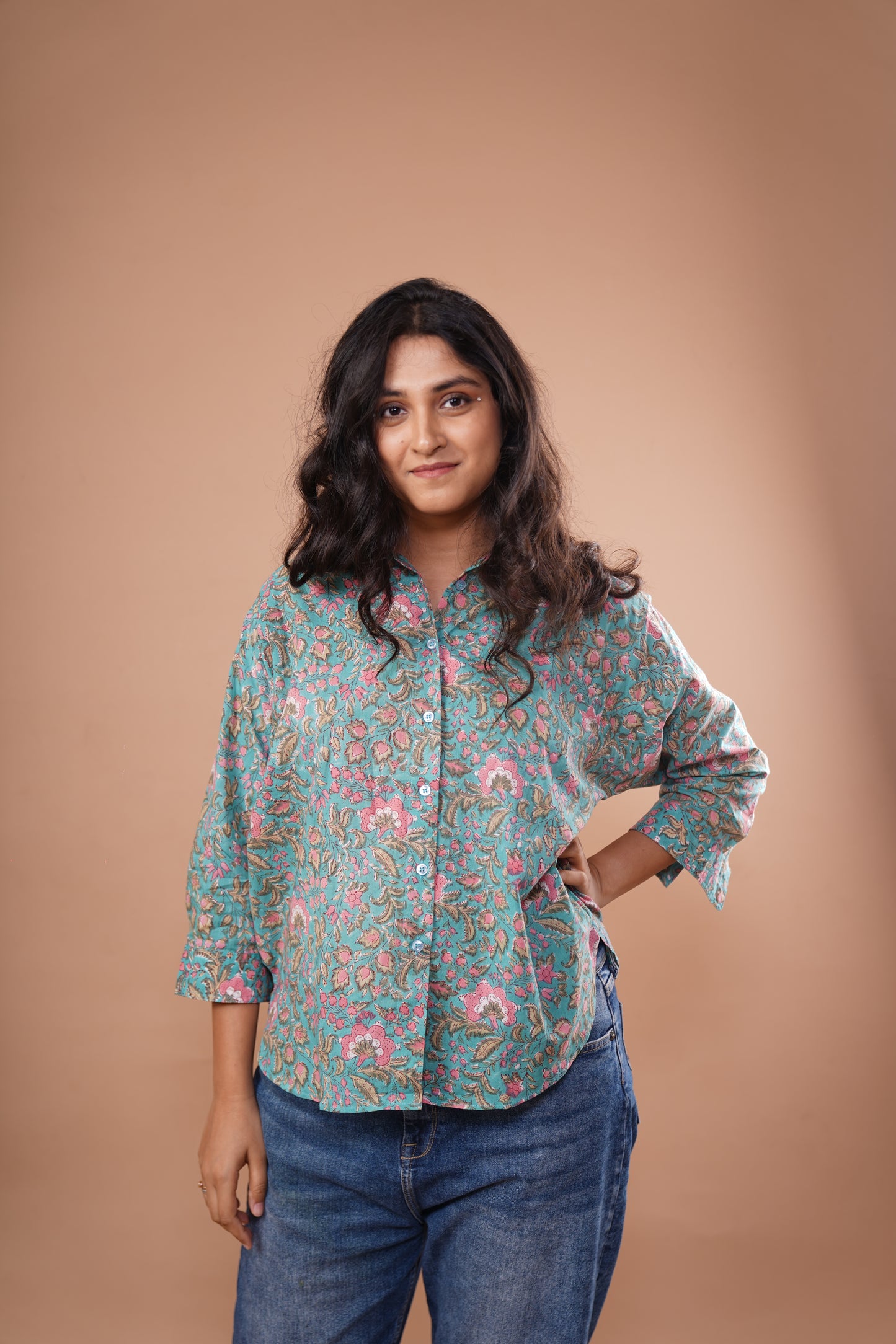 Green Carnation Box Fit Shirt