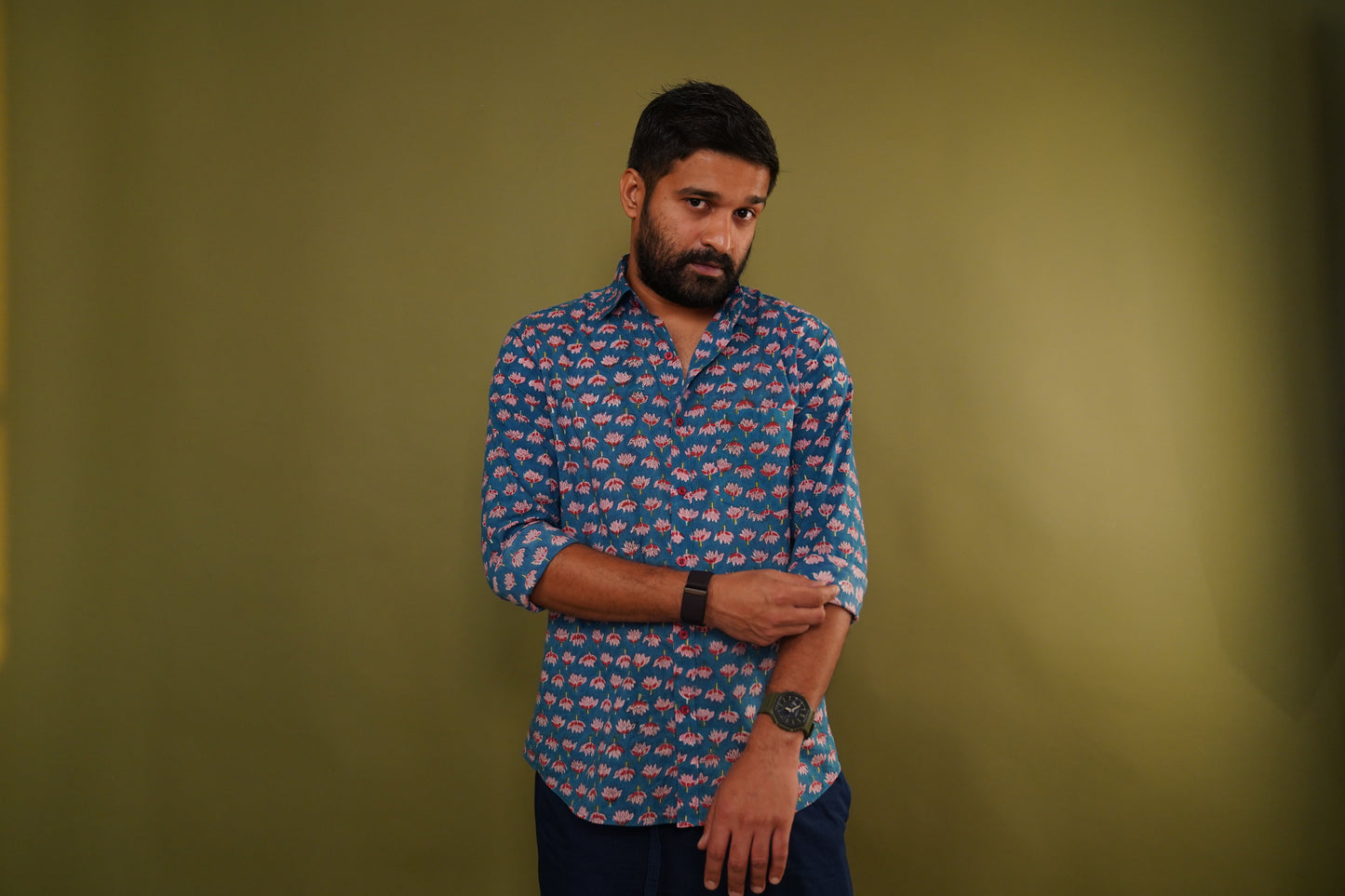 Blue Lotus Slim Fit Full Sleeve Shirt