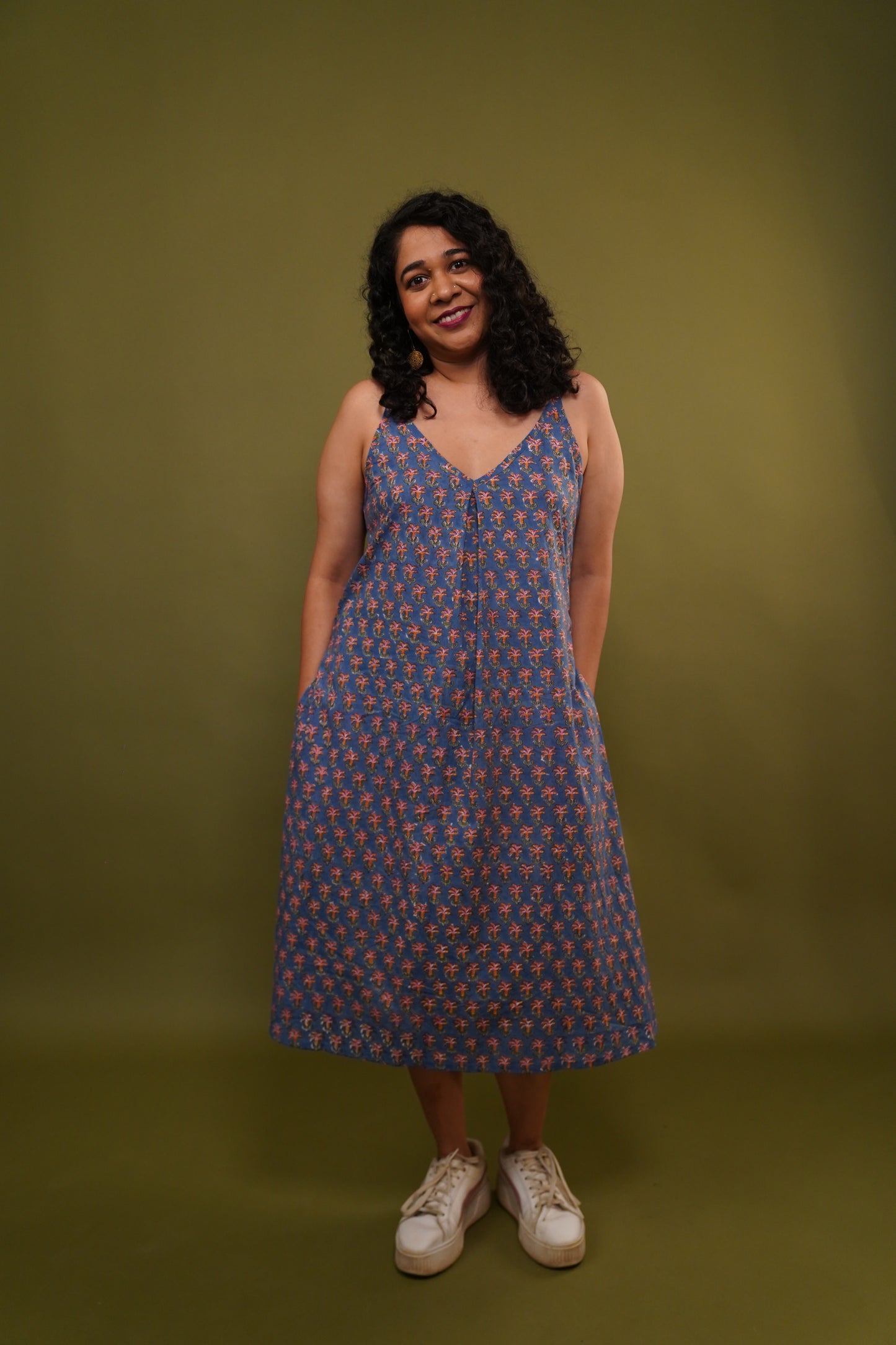 Blue Lilly Sleeveless Dress