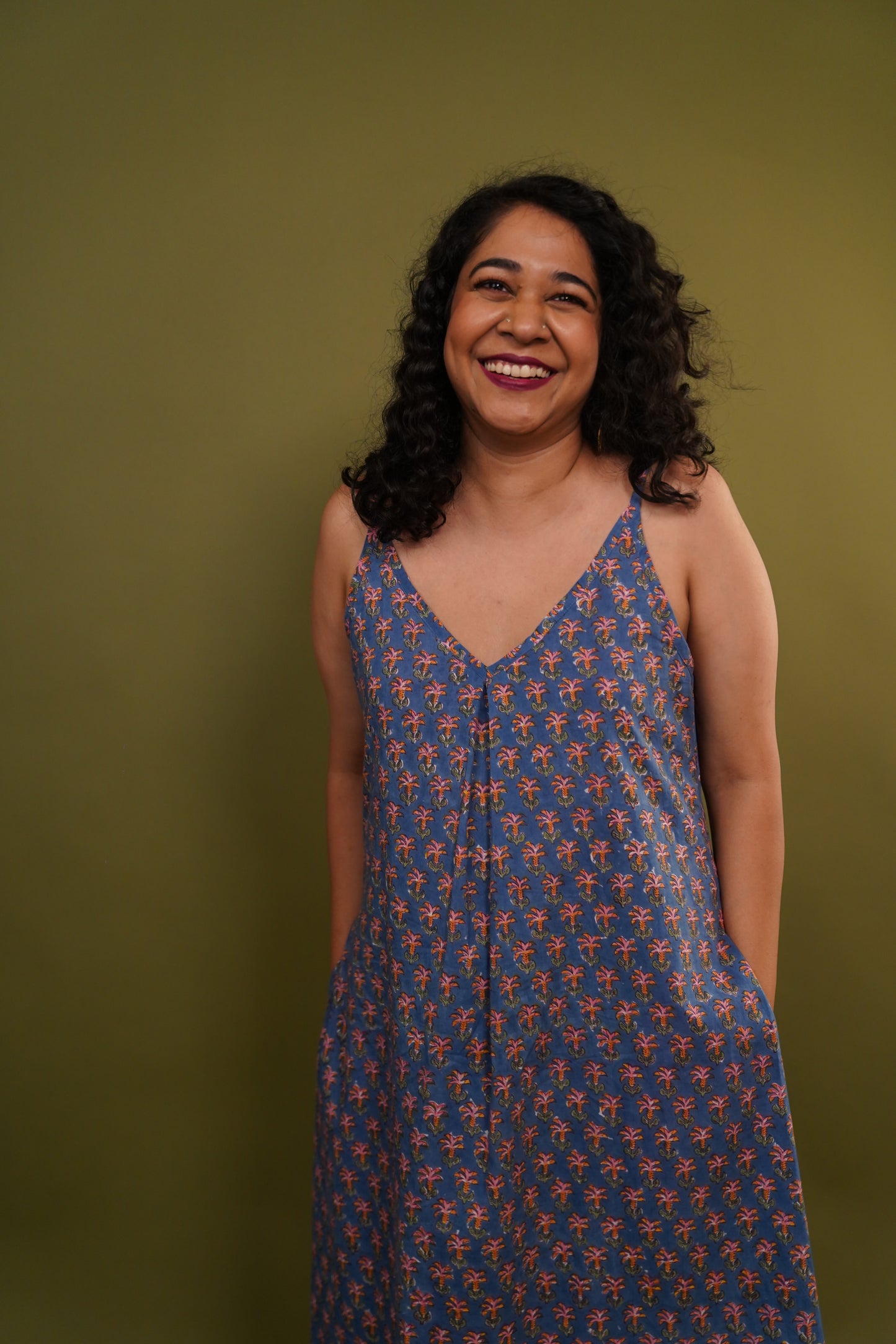 Blue Lilly Sleeveless Dress